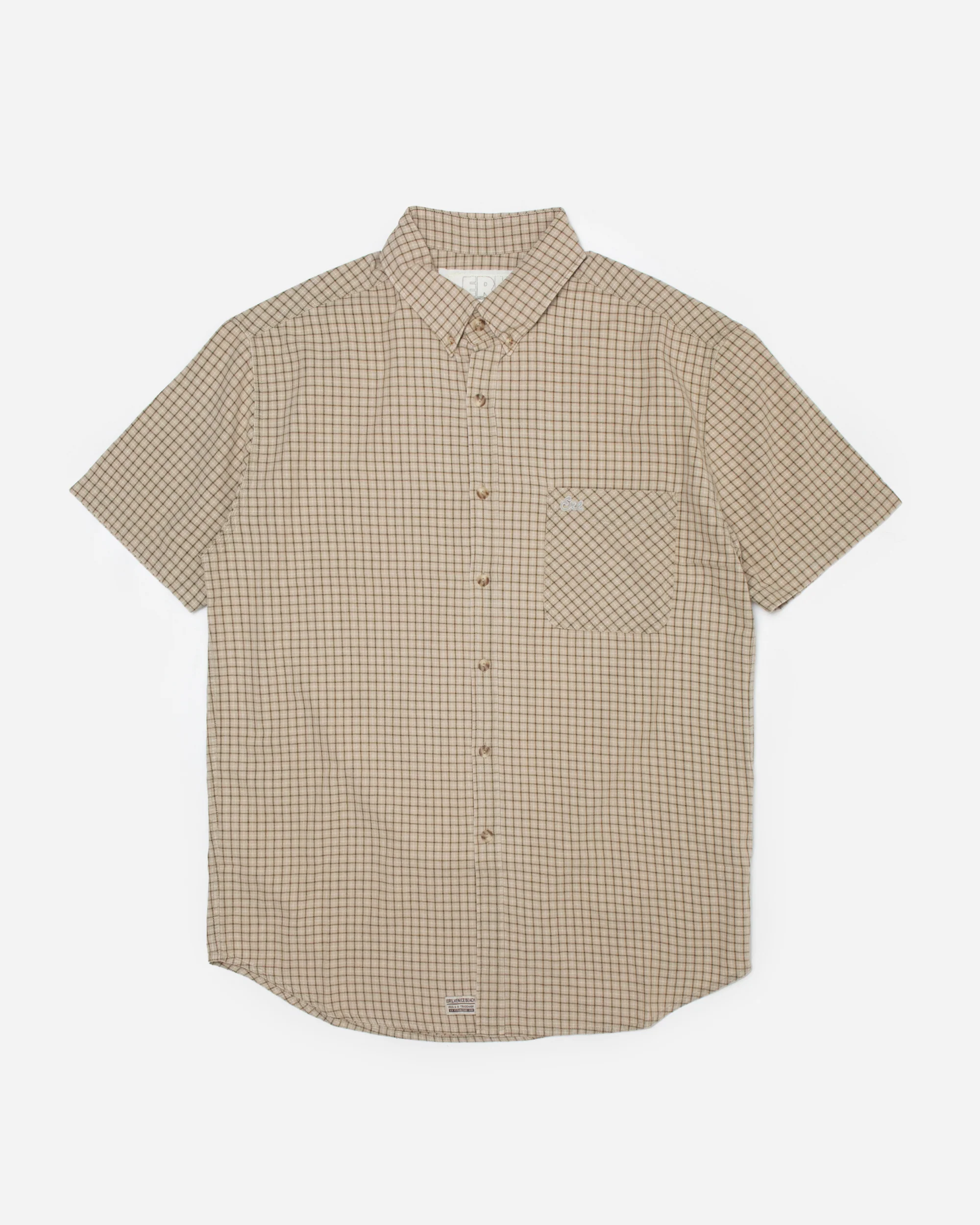 Unisex Plaid Short Sleeved Shirt