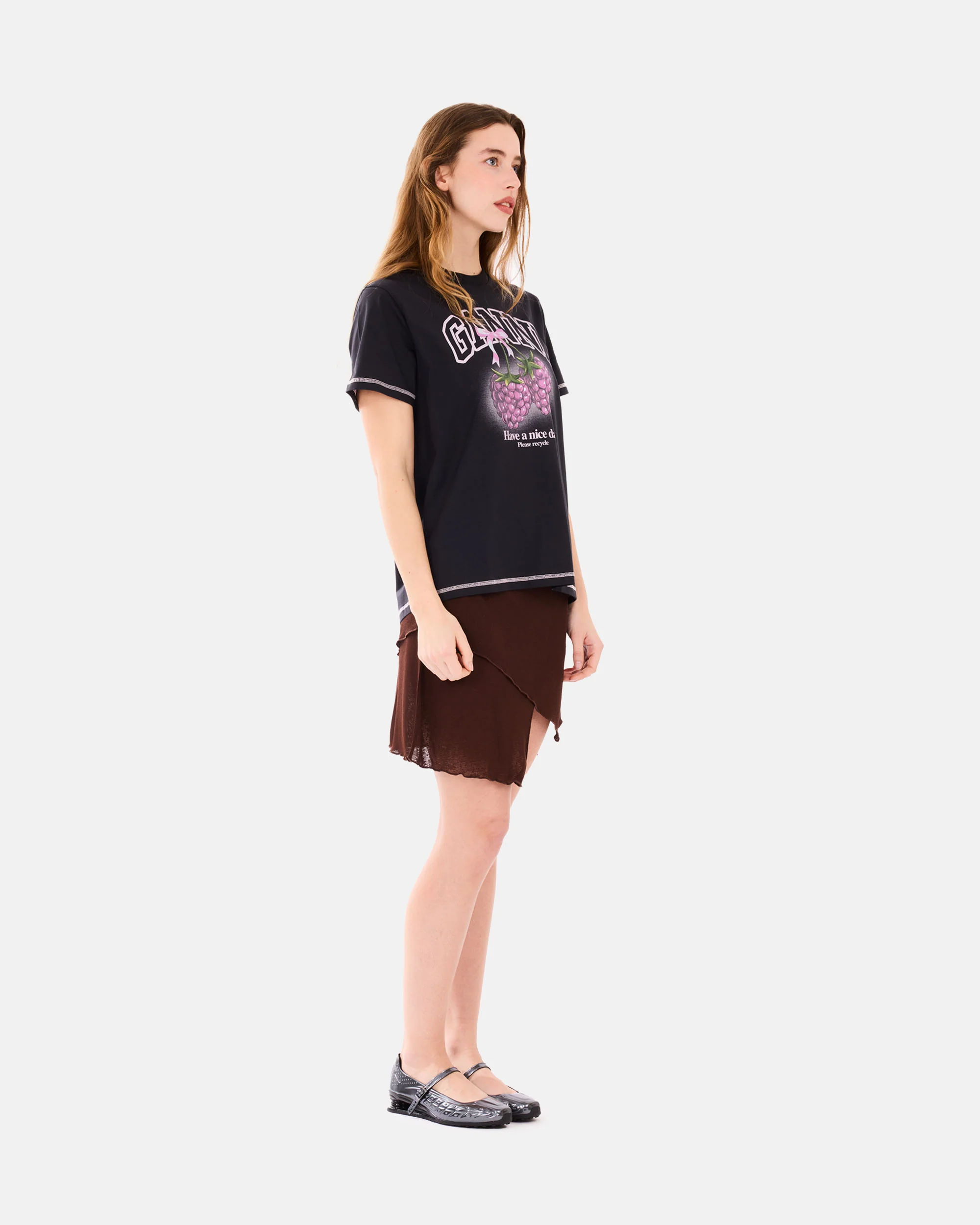 Basic Cotton Jersey Raspberry Print - Image 3