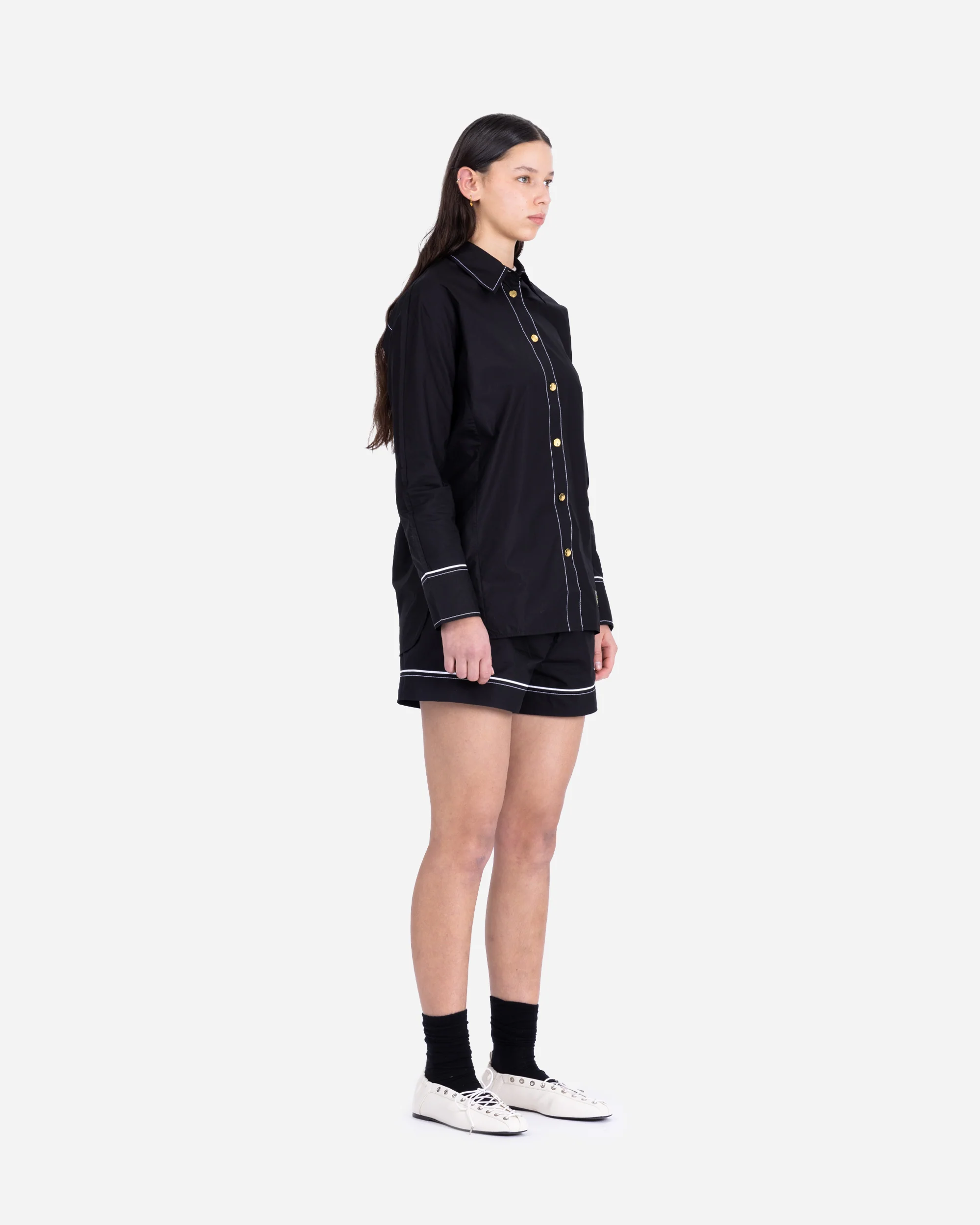 Cotton Poplin Raglan Shirt - Image 4
