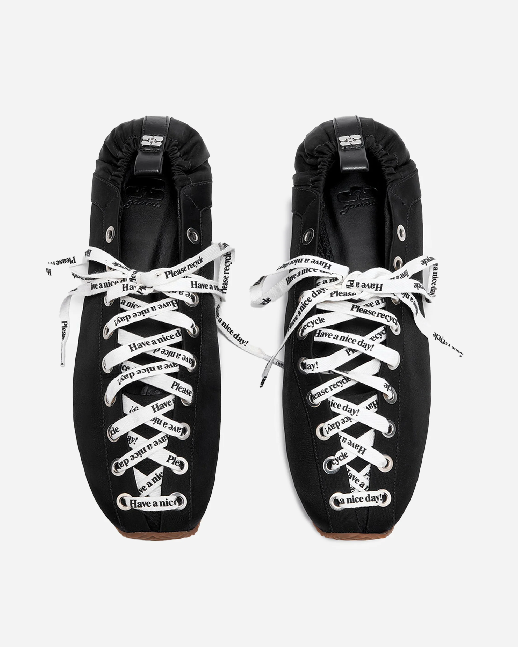 Lace Up Sporty Ballerina Nylon - Image 3