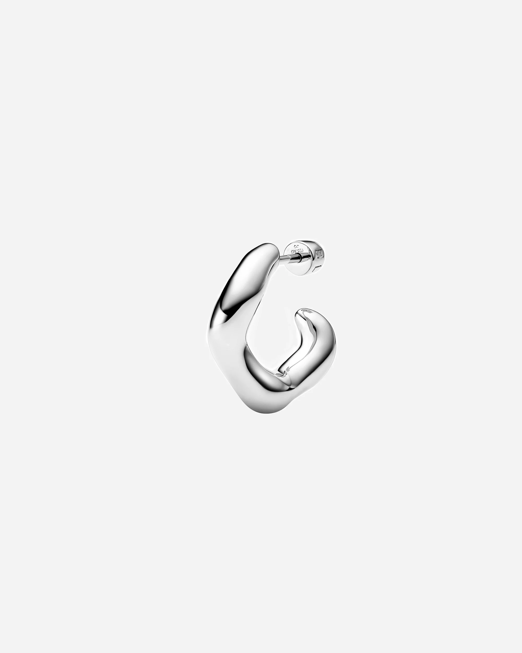 Anil Hoop Small Silver - Right