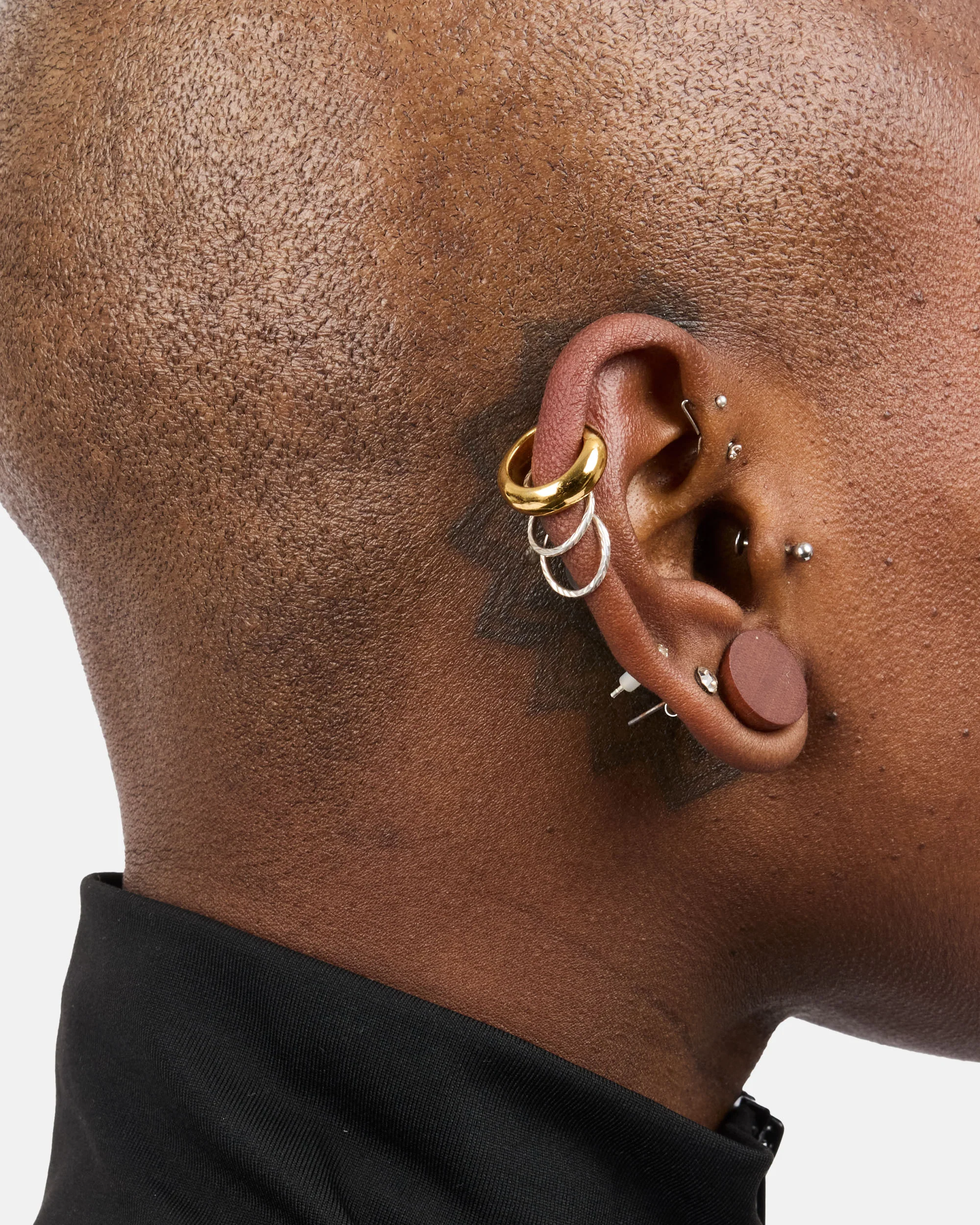 Omotesando Chunky Ear Cuff - Goldplated Silver - Image 2